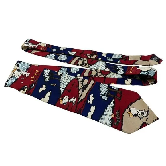 Peanuts Tie Mens Necktie Silk Snoopy's My Name Golf's My Game Peanuts Novelty - Picture 6 of 7